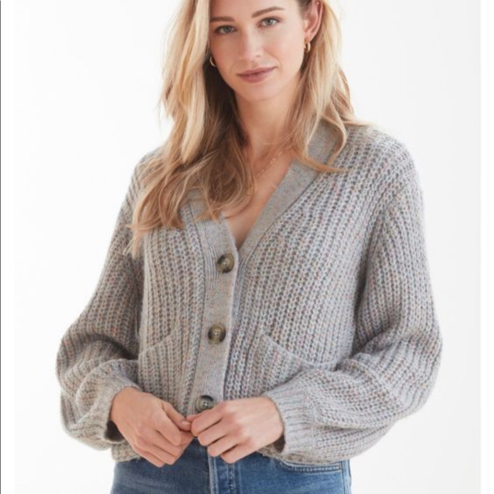 Bb Dakota Speckle Occasion Moon Dust Cardigan